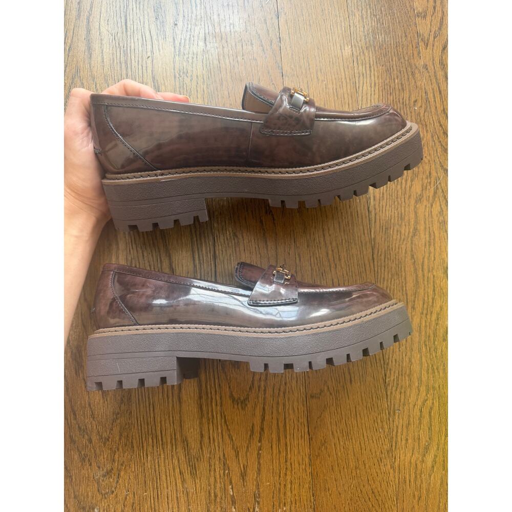 Sam Edelman Laurs Lug Sole Loafer in Chestnut Brown Size 8.5 - Picture 7 of 14